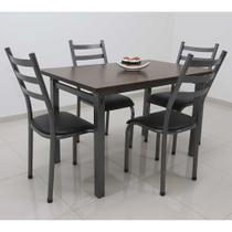 Conjunto Mesa Lisboa 120cm com 4 Cadeiras Berlim Quality Aço