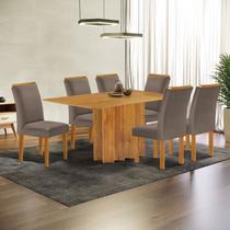 Conjunto Mesa Lorena 160cm X 80cm com 6 Cadeiras Luisa Tampo Londres sem Vidro Conjunto Mesa Lorena 160cm X 80cm com 6 Cadeiras Luisa Tampo Londres sem Vidro