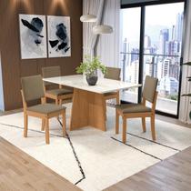 Conjunto Mesa Lotus com 4 Cadeiras 78x160x90 Cm