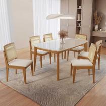 Conjunto Mesa Madeira Condessa 160X90 6 Cadeiras Marquesa Conjunto Mesa Madeira Condessa 160X90 6 Cadeiras Marquesa