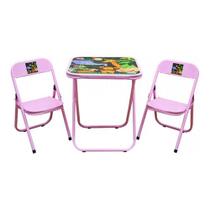 Conjunto Mesa Mesinha Didatica Infantil Com 2 Cadeiras Dobráveis para Crianças