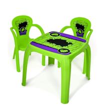 Conjunto Mesa Mesinha Infantil Com Duas Cadeiras