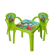 Conjunto Mesa Mesinha Infantil Com Duas Cadeiras