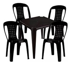 Conjunto Mesa Monobloco Arqplast C/ 4 Cadeiras Bistrô - Escritex