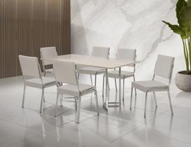 Conjunto mesa napoli cr 1,60x0,90 mdf c/vidro d-6 cad.rainha new tapecada cr - b - b-366 - ofw Conjunto mesa napoli cr 1,60x0,90 mdf c/vidro d-6 cad.rainha new tapecada cr - b - b-366 - ofw