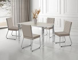 Conjunto mesa onix cr rt. 1,20x0,80 vd serig-4 cad.dallas new cr - b-366 - b-366 - ofw