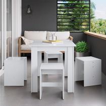 Conjunto Mesa para Sala de Jantar com 4 Banquetas Conjunto Mesa para Sala de Jantar com 4 Banquetas