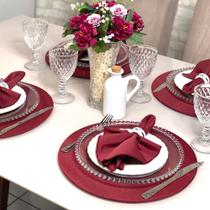 Conjunto Mesa Posta Sousplat Completo LISO cor Solida