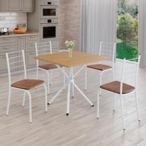 Conjunto Mesa Quadrada 4 Cadeiras Imbuia Rio