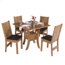 Conjunto Mesa Quadrada Mabelly 4 Cadeiras - São Carlos