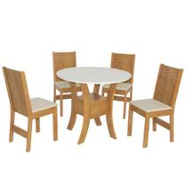 Conjunto Mesa Redonda Maya com 4 Cadeiras - São Carlos