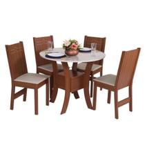 Conjunto Mesa Redonda Maya com 4 Cadeiras - São Carlos