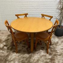 Conjunto Mesa Redonda X 120cm Com 4 Cadeiras X Madeira Maciça Mel
