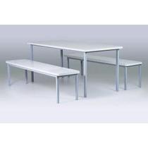 Conjunto Mesa Refeitório 8 lugares com banco separado Conjunto Mesa Refeitório 8 lugares com banco separado