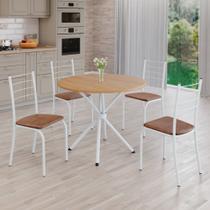 Conjunto Mesa Rendonda 4 Cadeiras Imbuia Rio