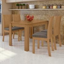 Conjunto Mesa Retangular 120cm 4 Cadeiras Athenas Móveis Lopas