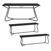 Conjunto Mesa Retangular 180cm X 90cm com 2 Bancos Varetas