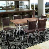 Conjunto Mesa Retangular em MDP e 6 Cadeiras 1892 Cozinha