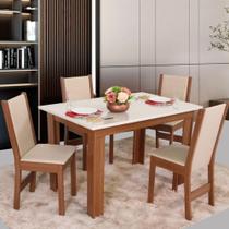 Conjunto Mesa Retangular Luiza 4 Cadeiras - São Carlos Conjunto Mesa Retangular Luiza 4 Cadeiras - São Carlos
