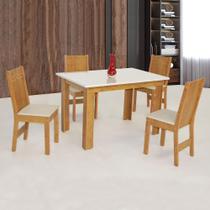 Conjunto Mesa Retangular Luiza 4 Cadeiras - São Carlos Conjunto Mesa Retangular Luiza 4 Cadeiras - São Carlos