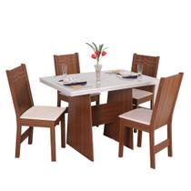 Conjunto Mesa Retangular Manuela 4 Cadeiras - São Carlos