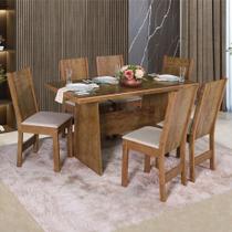 Conjunto Mesa Retangular Manuela 6 Cadeiras - São Carlos Conjunto Mesa Retangular Manuela 6 Cadeiras - São Carlos