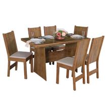 Conjunto Mesa Retangular Manuela 6 Cadeiras - São Carlos