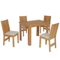 Conjunto Mesa Retangular Pérola 4 Cadeiras - São Carlos