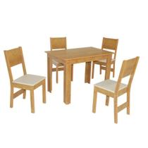 Conjunto Mesa Retangular Pérola 4 Cadeiras - São Carlos