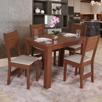 Conjunto Mesa Retangular Pérola 4 Cadeiras - São Carlos Conjunto Mesa Retangular Pérola 4 Cadeiras - São Carlos
