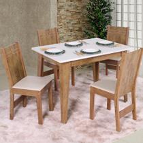 Conjunto Mesa Retangular Sophia 4 Cadeiras - São Carlos Conjunto Mesa Retangular Sophia 4 Cadeiras - São Carlos