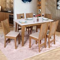 Conjunto Mesa Retangular Sophia 6 Cadeiras - São Carlos Conjunto Mesa Retangular Sophia 6 Cadeiras - São Carlos