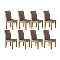 Conjunto: Mesa Sala Jantar Jade Kit 8 Un Imbuia/Animale Chocolate - Rufato