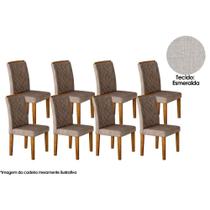 Conjunto: Mesa Sala Jantar Jade Kit 8 Un Imbuia/Linho Esmeralda - Rufato Conjunto: Mesa Sala Jantar Jade Kit 8 Un Imbuia/Linho Esmeralda - Rufato