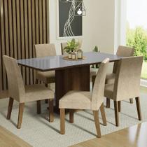 Conjunto Mesa Tampo De Vidro 6 Cadeiras
