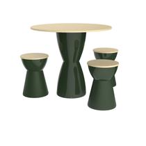 Conjunto Mesa Tampo Pinus e 3 Banquetas Fit Conjunto Mesa Tampo Pinus e 3 Banquetas Fit