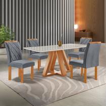 Conjunto Mesa Tampo Smart Plus Kyra 120cmx90cm 4 Cadeiras Arthus