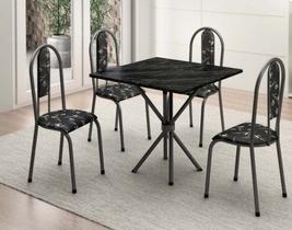 Conjunto Mesa Tubular Com 4 Cadeiras Berlim