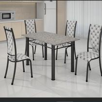 Conjunto Mesa Tubular com 4 Cadeiras Monaco