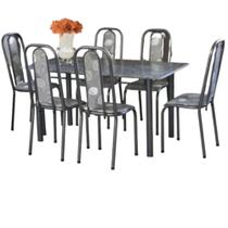 Conjunto Mesa Tubular Com 6 Cadeiras Bruna Max Vitória Tubulares Conjunto Mesa Tubular Com 6 Cadeiras Bruna Max Vitória Tubulares