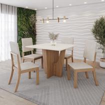 Conjunto Mesa Vértice 90cm sem Vidro 04 Cadeiras Milla Conjunto Mesa Vértice 90cm sem Vidro 04 Cadeiras Milla
