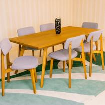 Conjunto Mesa Zephyr 1,80 e 06 Cadeiras Zoe