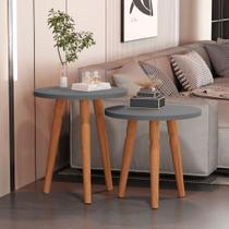 Conjunto Mesas Auxiliar Filadélfia Cinza