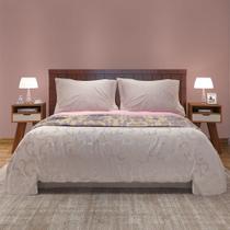 Conjunto Mesas de Cabeceira 2 Gavetas Vip Cor Cedro/Off White - Pnr Móveis Conjunto Mesas de Cabeceira 2 Gavetas Vip Cor Cedro/Off White - Pnr Móveis