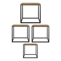 Conjunto Mesas de Centro Cube Vermont - Artesano