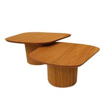 Conjunto Mesas de Centro Organica Madeira Freijó
