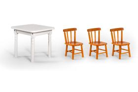 Conjunto Mesinha Infantil Branca com 3 Cadeiras Kids Natural - Straub Web Conjunto Mesinha Infantil Branca com 3 Cadeiras Kids Natural - Straub Web