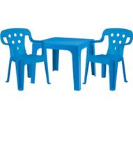 Conjunto mesinha kids com 2 cadeiras - azul