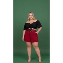 Conjunto Mid Size Cropped Short acompanha Cinto