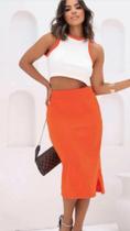 Conjunto midi na cor laranja tam único modelo feminino Conjunto midi na cor laranja tam único modelo feminino